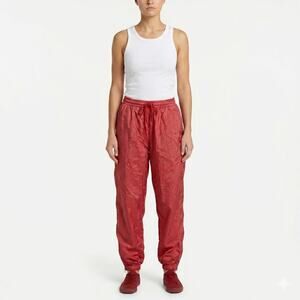 Wilson Women's Vintage Track Pants Size M Pink Windbreaker Jogger Lined Nylon